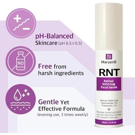Suero Antienvejecimiento Con Retinol 5000 Ui, Niacinamida, Ácido Tranexámico Reafirma La Piel Y Mejora El Tono, 1 Fl Oz 1 Onza Líquida (Paquete De 1)
