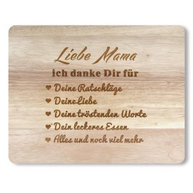 Mother's Day Gift for Mum, Natural Wood Chopping Board, Mother's Day Gifts for Mum, Women, Grandma, Mum Gift for Mother's Day, Birthday, Christmas Day