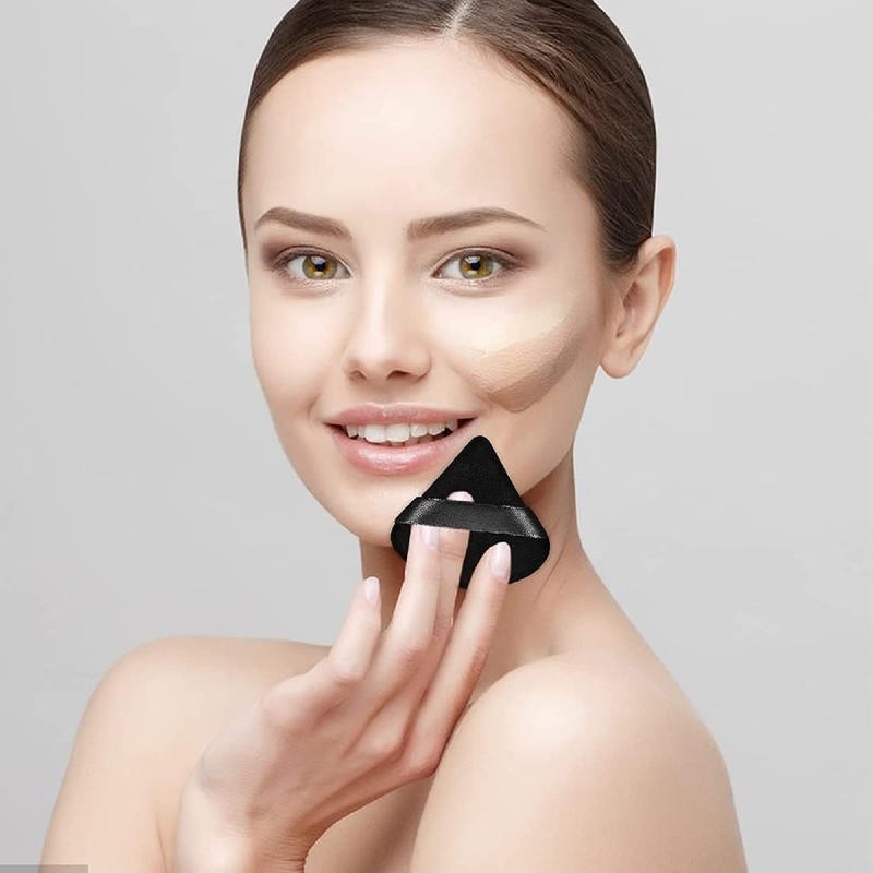 Pack of 12 Triangle Makeup Powder Puff Face Sponge Powder