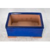 Takashima 6.25" Rectangular Dark Blue Bonsai / Succulent Pot +
