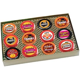 Thanksgiving - "COOKIE TALK" Chocolate Covered Cream Filled Sandwich Cookies - 12 PC