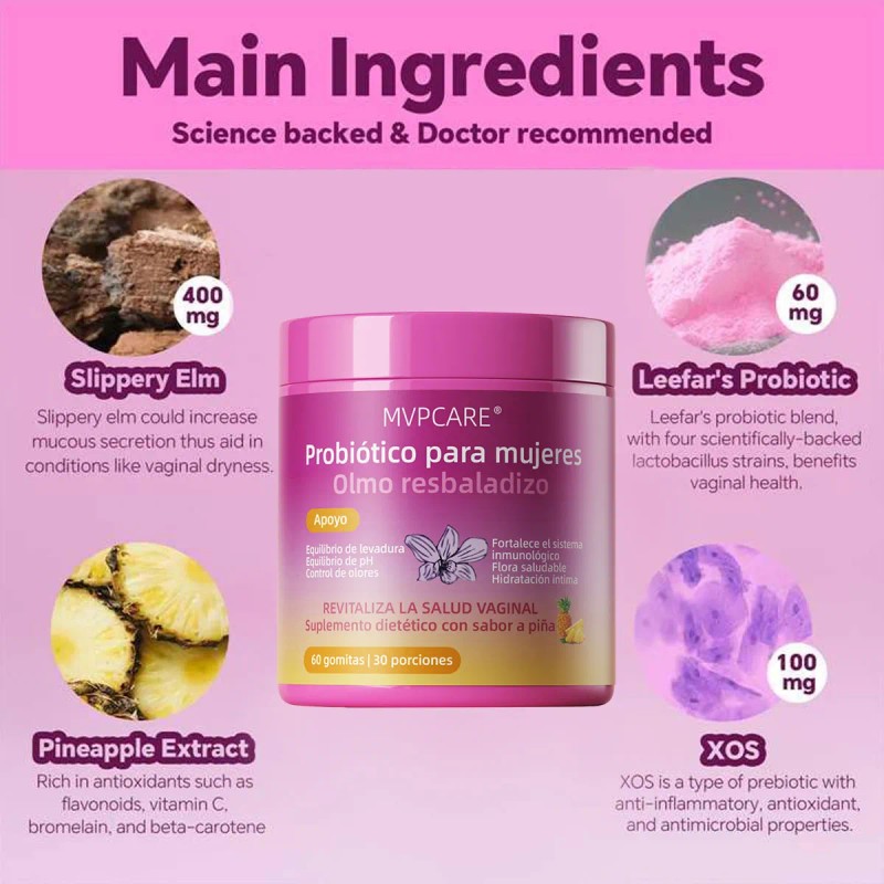 Gomitas Probioticos Vaginales Veganas Para Mujer 60 Unidades