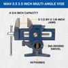 Yost Tools MAV-3.5 Multi-Angle Vise, Blue, 3.5"