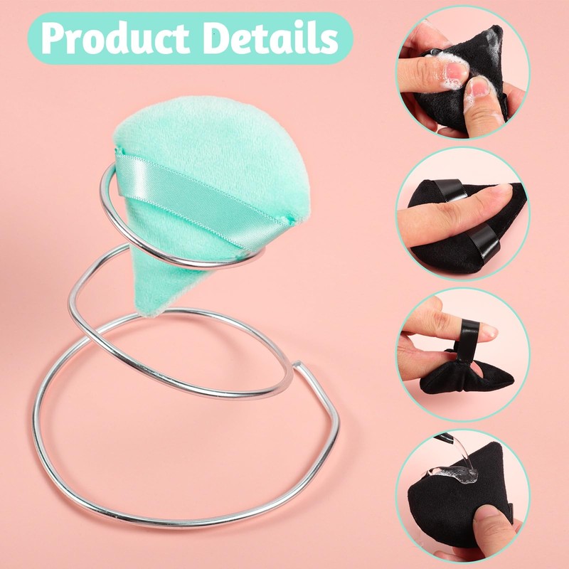 Pimoys 6 Pieces Powder Puff Face Soft Triangle for Loose