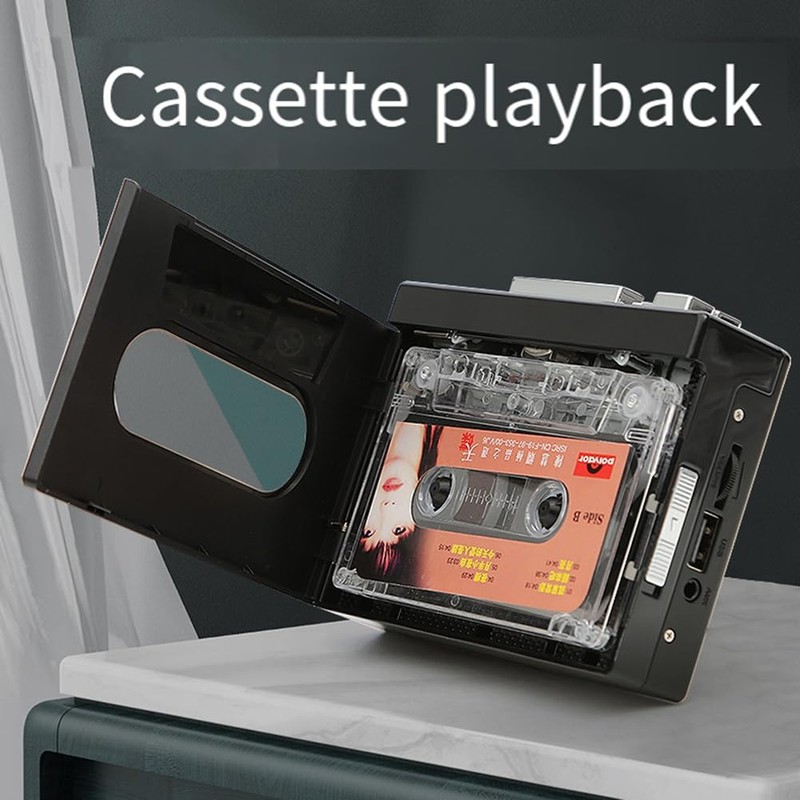 Aswalling Cassette Player Full Stereo Sound U Disk DC 5V