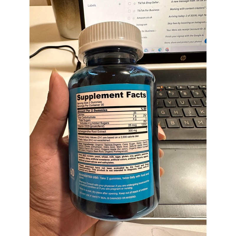 Brain Food ashwagandha by mohxin tradings, Mixed Berry Flavoured 60