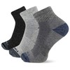 Merrell Men's 3 Pack Performance Quarter Socks, Charcoal/Black Assorted, M/L