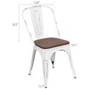 Furmax Metal Dining Chair Indoor-Outdoor Use Stackable Chic Dining Bistro