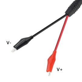 YACSEJAO DC Male Jack to Alligator Clip Power Cable 50CM /19.7Inches 2.1mmx5.5 mm 12V DC Male Jack to Alligator Clip Power Cable(2 Pcs)