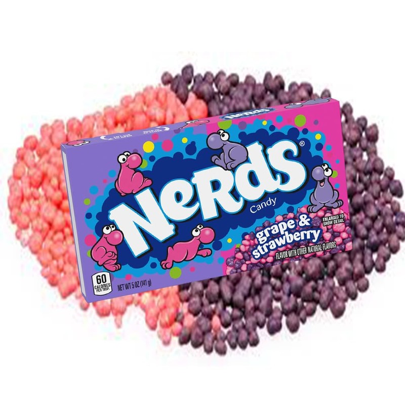 Nerds Candy Strawberry And Grape141g Theatre Box - 2 Pack