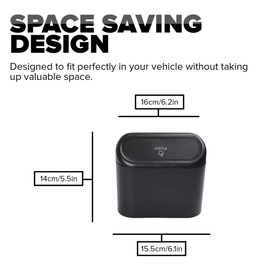 Worldfront Motors - Black Car Bin Press-Top Spring Opening Hook for Door Attachment Compact & Convenient for On-The-Go Tidy Travels