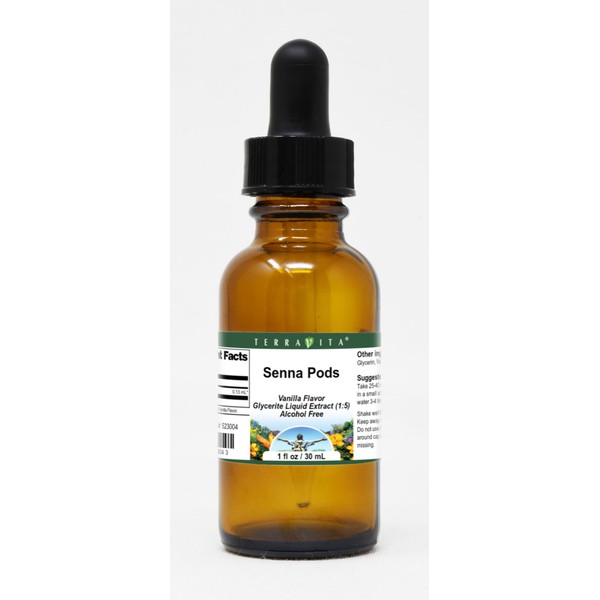 Senna Pods Glycerite Liquid Extract (1:5) - Vanilla Flavored (1