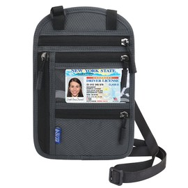 Neck Wallet Lightweight RFID Blocking Waterproof Travel Pouch for Women Men