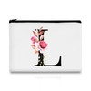 Funincrea Brief Blumen Reisen Make Up Tasche Segeltuch Make Up