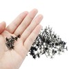 Piutouyar 150 Pcs Star Push Pins, Black Upholstery Tacks Star