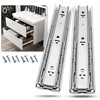 REGUDA Stainless Steel Drawer Slides Ball Bearing 3 Folds Full