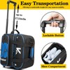 Kioqiear Double Roller 2 Ball Bowling Bag with Large Separate