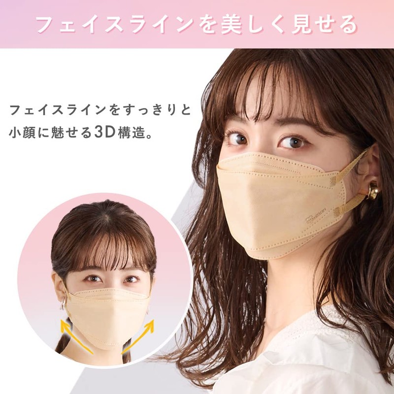[アイリスオーヤマ] マスク 不織布 ダイヤモンド型 立体 3D 25枚入 ふつうサイズ 小顔 夏カラー