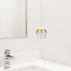 JoollySun Modern Crystal Pendant Light: Brass Gold Mini Globe Hanging