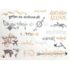 5 Sheets Metallic Tattoos Gold and Silver Flash By Modern