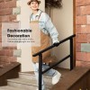 VIVOSUN Iron Outdoor Handrail,3-4 Step Stair Railing, 54"x36" Fits 1