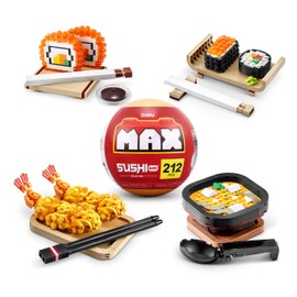 Max Build More Premium Sushi Bar Collection (California Roll) by ZURU, Building Bricks for Teens, Adults and Collectors