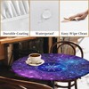 Outdoor round tablecloth with elastic band, diameter 44 inches -