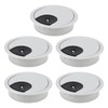 MovFlax Desk Grommet 2 Inch (50 mm) Pack of 5-Silver