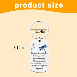 Inspirational Dragonfly Gifts For Women Daughter Sister Birthday Christmas Gifts for Women Dragonfly Gift for Women Best Friend Keychain Gifts for Women Bestie Encouragement Gift for Girls Woman