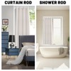 UIOSANRT White Shower Curtain Rod 31-55 inches with Holders, Stainless