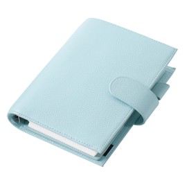 Moterm Personal Regular Rings Planner - Genuine Leather Binder Organizer (25mm Ring, Pebbled-Light Blue)