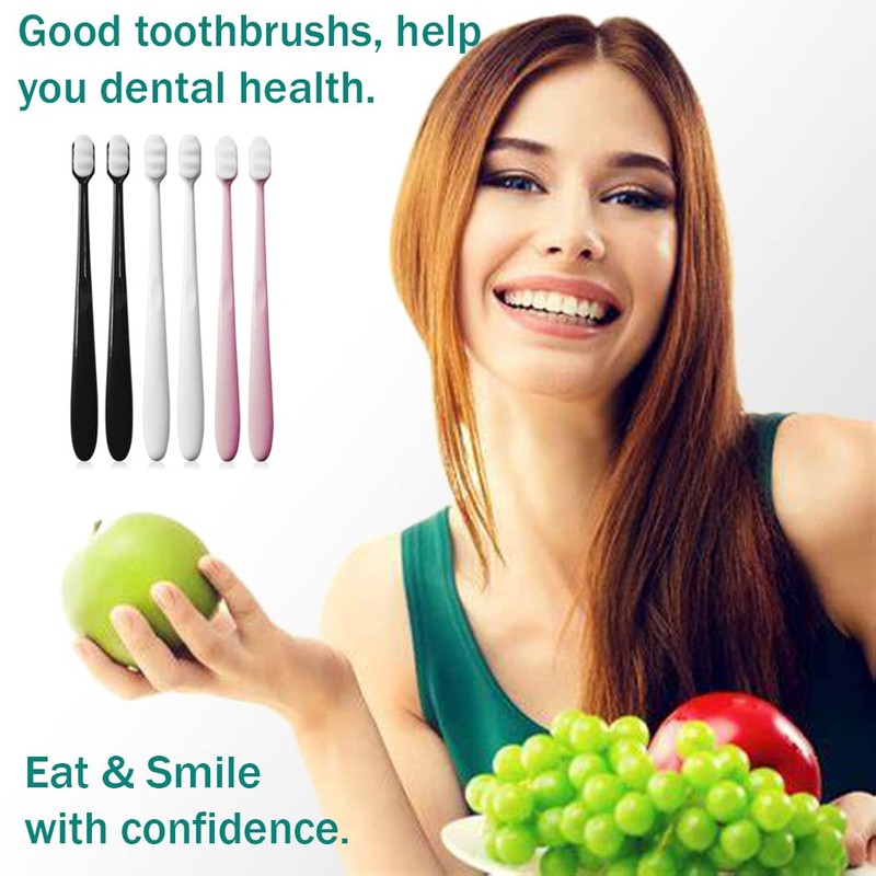 GoldDawn Extra Soft Toothbrush for Sensitive Teeth and Gums， Micro