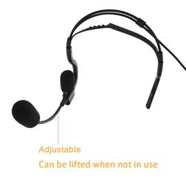 TDYU Behind The Head Over Earpiece for U94 Tactical PTT Adapter Walkie Talkie Headset with Boom Mic