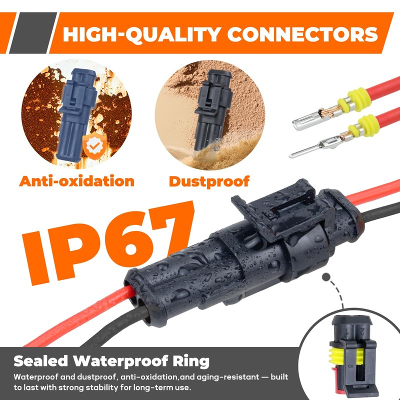 Noxtren 828Pcs 52 Sets Waterproof Automotive Electrical Wire Connectors with