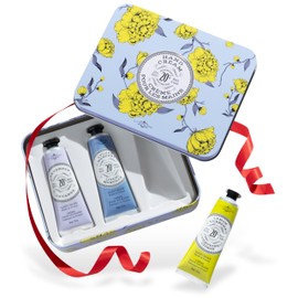 La Chatelaine French Hand Cream Trio Tin, Holiday Gift Set, Hand Lotion for Women, Made in France with 20% Organic Shea Butter (Lavender, Lychee Bilberry & Lemon Verbena or Citrus Fizz) 3 x 1 fl oz