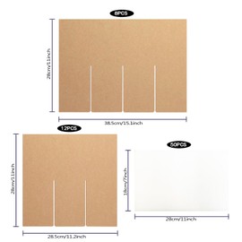 IRWORHDR 4 Sets Dish Packing Kit,Glass Packing Kits,Glass Divider Kits For Moving with 50 pcs Foam Pouches Fits in 16x12x12 Inch Box for Packing Shipping(Box Not Included)