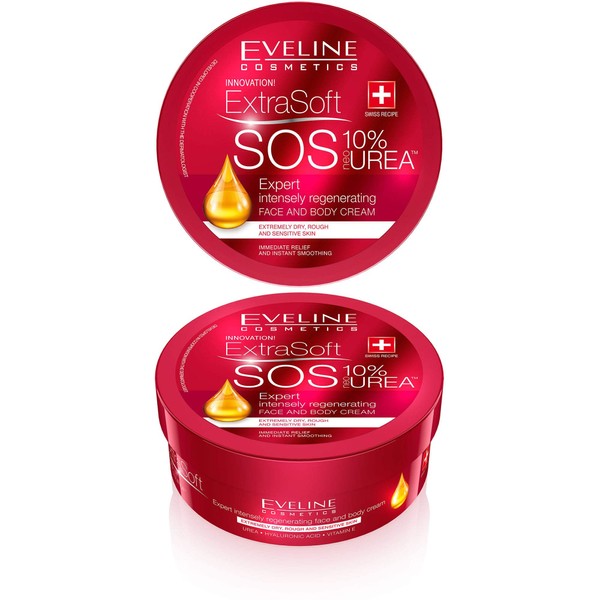 Eveline Cosmetics S.O.S Specialized Intensive Regeneration Cream for Face and Body 175 ml 10% Urea Deep Moisture and Regeneration