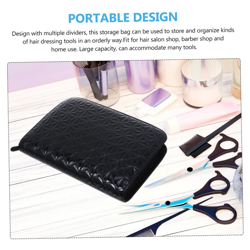 Ipetboom 1Pc Professional Leather Scissor Storage Bag for Hairdressing Tools