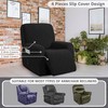 ULTICOR 4-Piece, 1 Seat Recliner Cover, Jacquared Stretch Reclining Chair