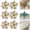 SECALIFE 10 PCS Christmas Tree Flowers Decorations with Clip, 15cm