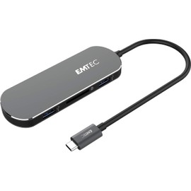 EMTEC USB-Type-C Hub T650C Including SD Card Reader 3 x USB-A 3.0, USB-C, SD Card Reader HDMI