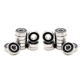 FKG R8-2RS 1/2"x1-1/8"x5/16" Deep Groove Ball Bearing Double Rubber Seal Bearings Pre-Lubricated, Set of 20