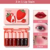 Lip Tint Stain Set, 6 Colours, Long Lasting Waterproof Lip