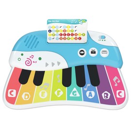 Baby Piano Keyboard for Toddler 6-36 Mos, Touch Sensor Toddler Piano for Baby Musical Toy w/ 3 Modes, 12 Songs, Letter Keys A-G, Music Cards, Portable Gift for 1 Year Old Boy Girl, Montessori-Inspired