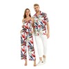 Matchable Couple Hawaiian Luau Shirt in Garden at Dawn, Men,