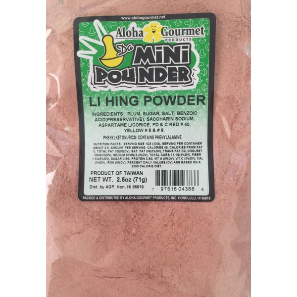 Aloha Gourmet Da Mini Pounder Li Hing Powder 2.5 oz.