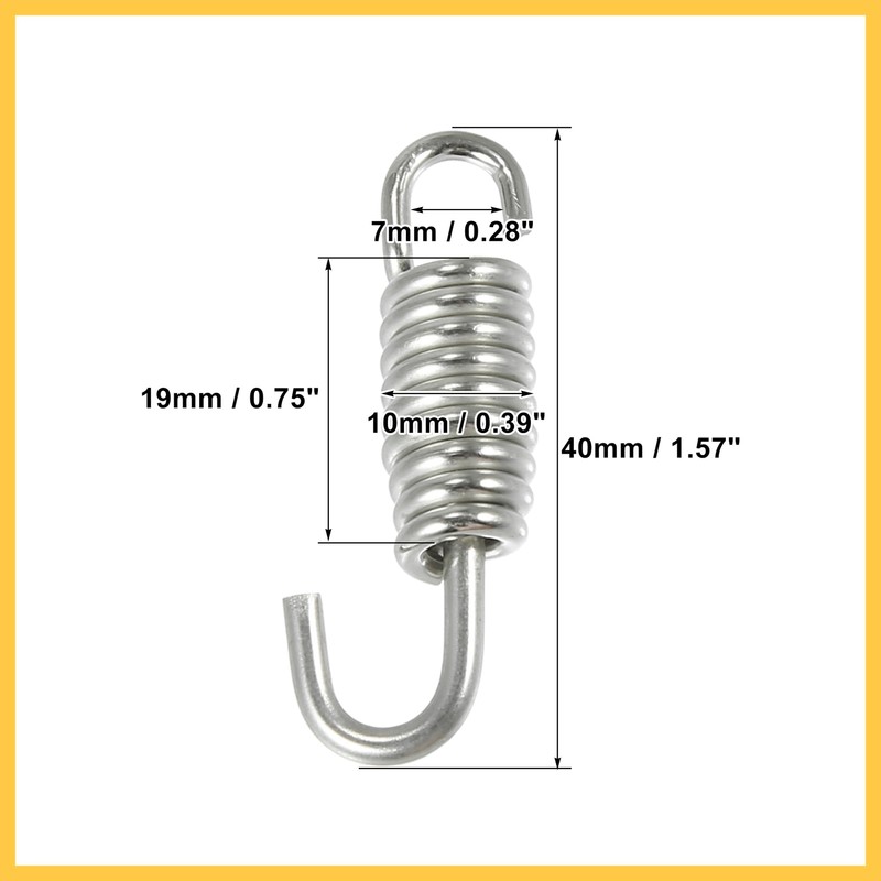 REPAIROCK Motorcycles Universal Exhaust Pipe Spring 40mm 1.57" Stainless Steel