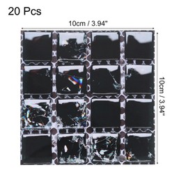 MECCANIXITY 20Pcs Mosaic Tile Stickers, 10 x 10cm Square Wallpaper Self-Adhesive PVC Waterproof Wall Sticker Decals for Kitchen Bathroom Wall DIY Crafts (Style 24)