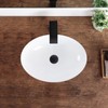 KDKSC Undermount Bathroom Sink 20.5"x15.4" Oval Undermount Sink White Ceramic