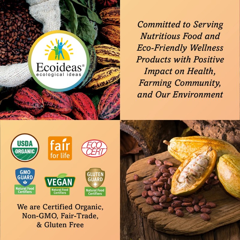 Ecoideas Organic Ft Cacao Powder, 113g, Brown, ECO-FT11